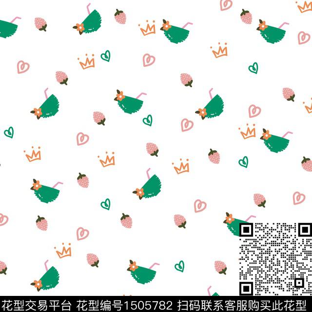 爱心草莓趣味数码印花华亿平台下载（图片编号: 1505782） - 瓦栏（Walan）