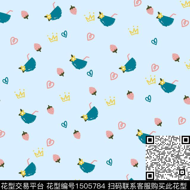 爱心草莓趣味数码印花华亿平台下载（图片编号: 1505784） - 瓦栏（Walan）