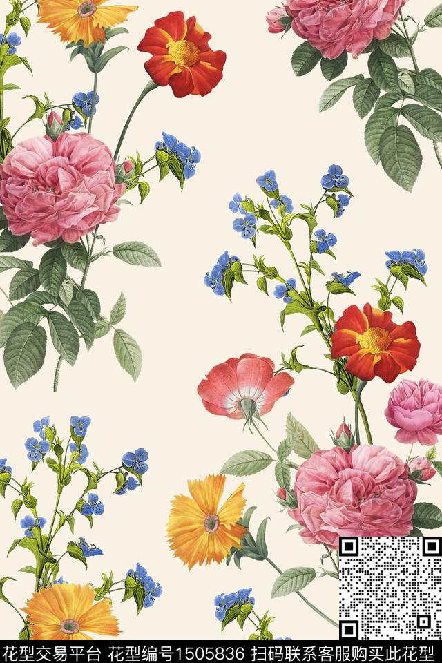 水彩数码华亿平台女装数码印花华亿平台下载（图片编号: 1505836） - 瓦栏（Walan）