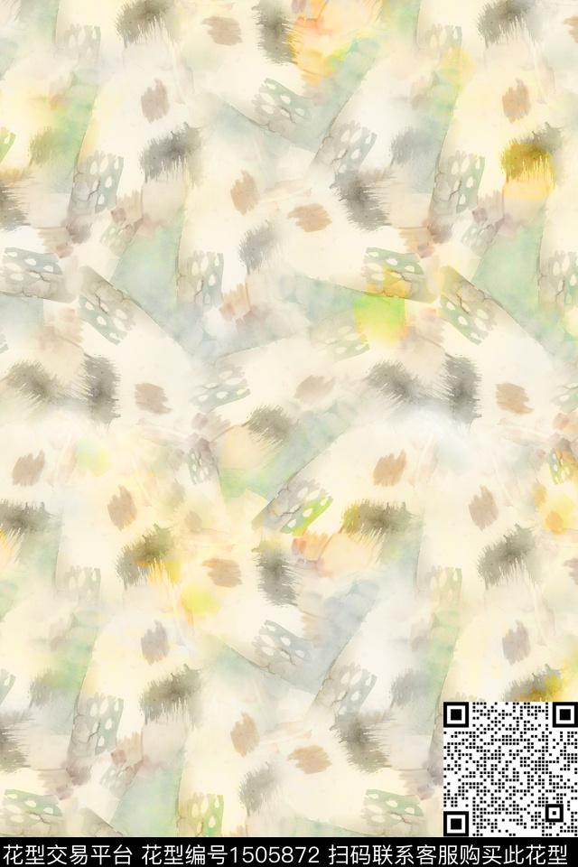 水彩肌理雪纺数码印花华亿平台下载（图片编号: 1505872） - 瓦栏（Walan）