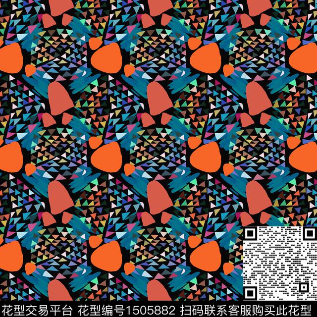 几何笔触三角形传统印花华亿平台下载（图片编号: 1505882） - 瓦栏（Walan）