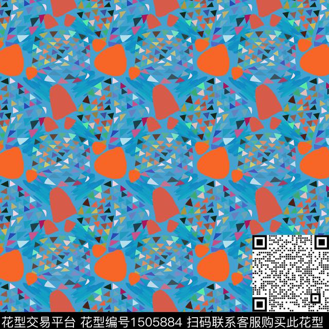 几何笔触三角形传统印花华亿平台下载（图片编号: 1505884） - 瓦栏（Walan）