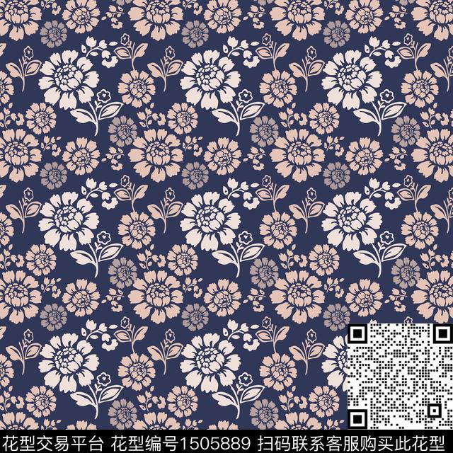 传统纹样民族风小碎花传统印花华亿平台下载（图片编号: 1505889） - 瓦栏（Walan）