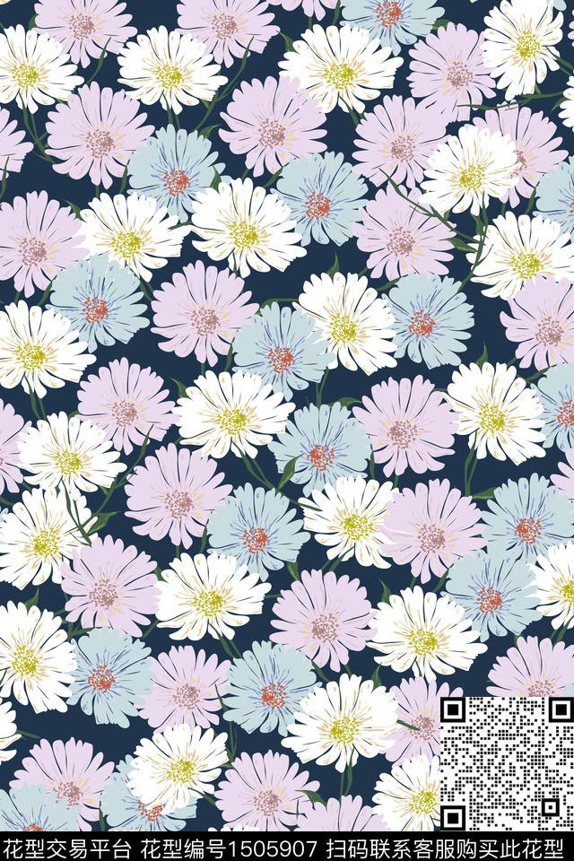 女装花卉小碎花数码印花华亿平台下载（图片编号: 1505907） - 瓦栏（Walan）