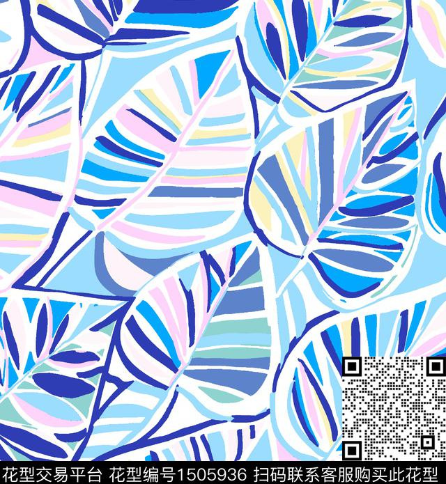 绿植树叶数码印花华亿平台下载（图片编号: 1505936） - 瓦栏（Walan）