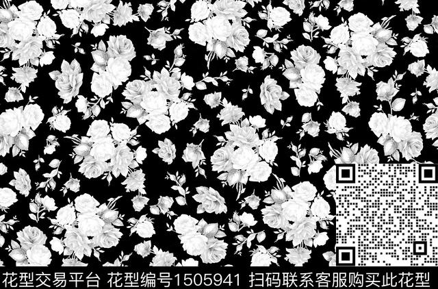 花卉大牌风小碎花数码印花华亿平台下载（图片编号: 1505941） - 瓦栏（Walan）
