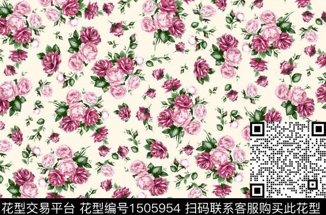 花卉大牌风小碎花数码印花华亿平台下载（图片编号: 1505954） - 瓦栏（Walan）