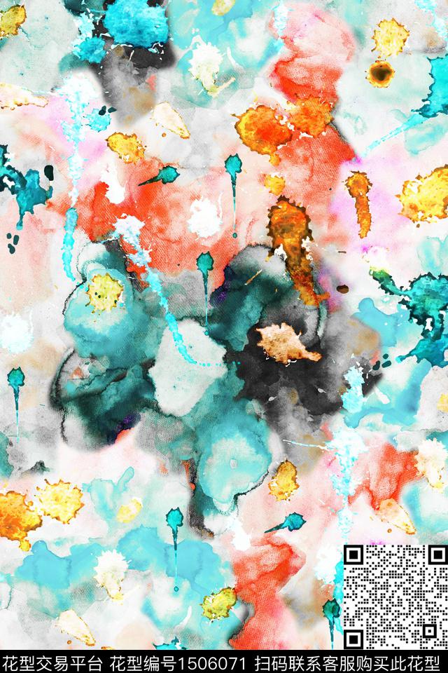 水彩肌理纹理数码印花华亿平台下载（图片编号: 1506071） - 瓦栏（Walan）