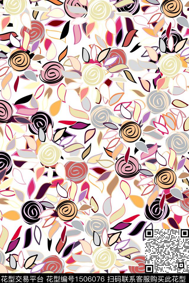 女装花卉小碎花数码印花华亿平台下载（图片编号: 1506076） - 瓦栏（Walan）