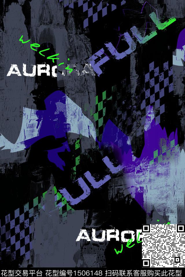 抽象字母几何传统印花华亿平台下载（图片编号: 1506148） - 瓦栏（Walan）