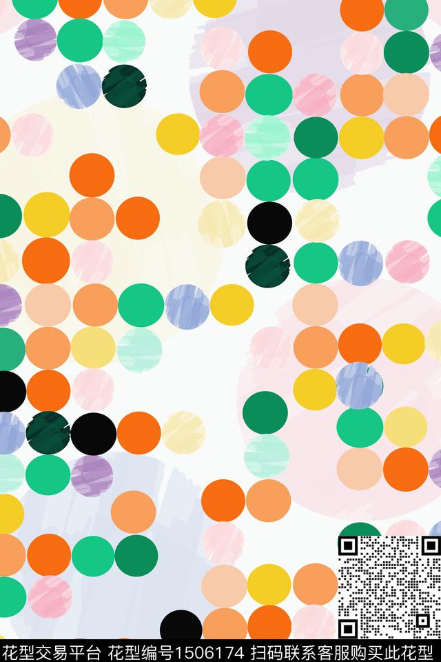 简约圆形小清新数码印花华亿平台下载（图片编号: 1506174） - 瓦栏（Walan）
