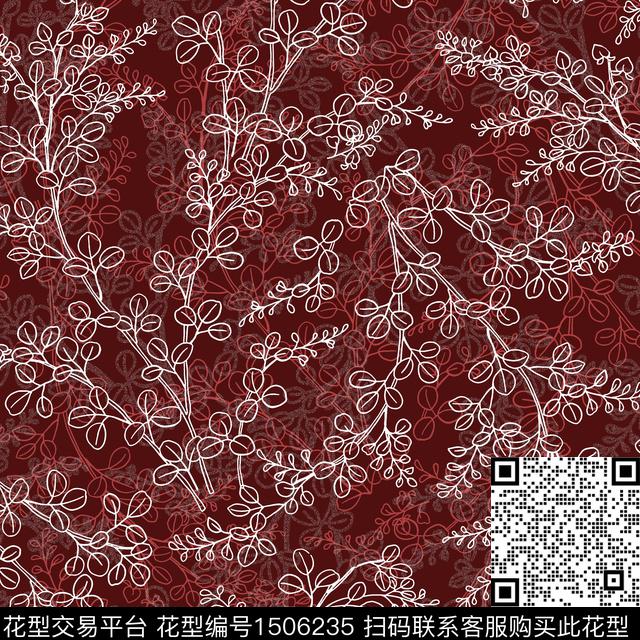 花卉手绘小碎花数码印花华亿平台下载（图片编号: 1506235） - 瓦栏（Walan）