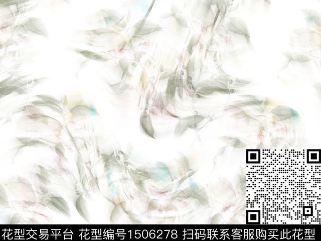 树林玉兰花水彩数码印花华亿平台下载（图片编号: 1506278） - 瓦栏（Walan）