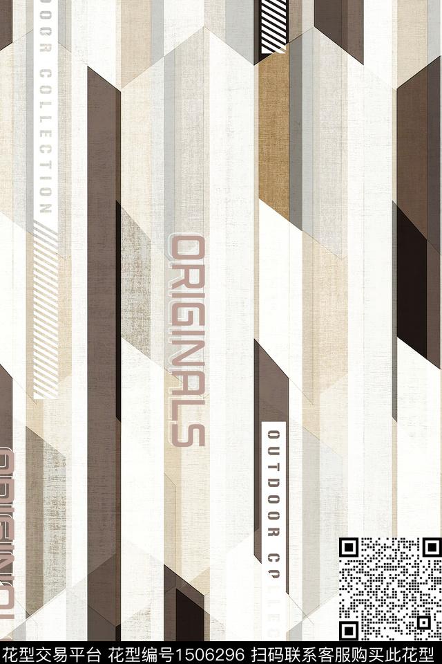 字母几何肌理数码印花华亿平台下载（图片编号: 1506296） - 瓦栏（Walan）