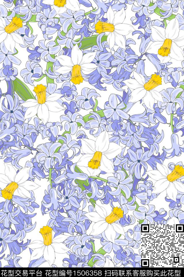 女装花卉植物数码印花华亿平台下载（图片编号: 1506358） - 瓦栏（Walan）