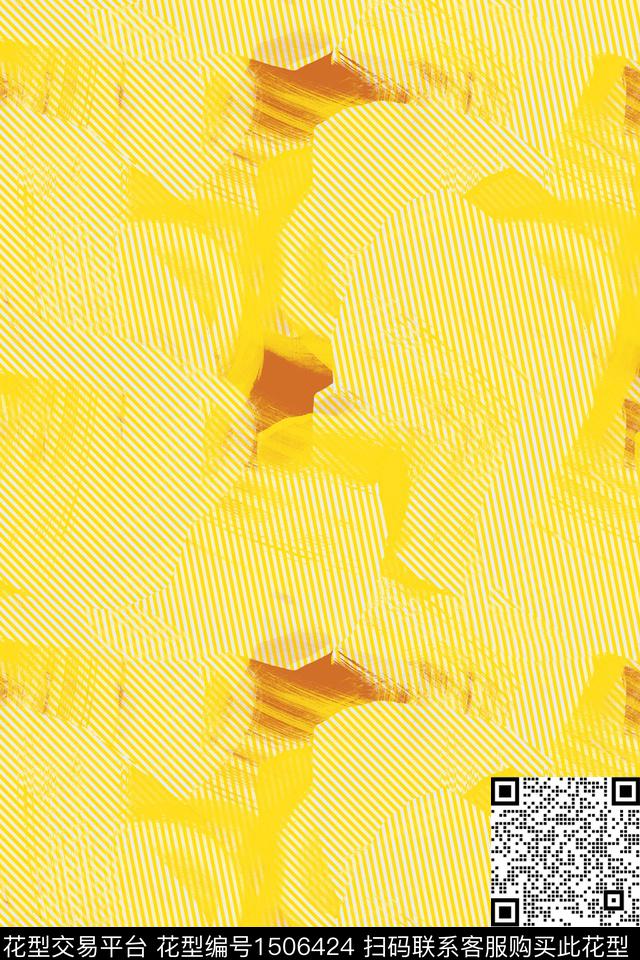 肌理笔触抽象数码印花华亿平台下载（图片编号: 1506424） - 瓦栏（Walan）