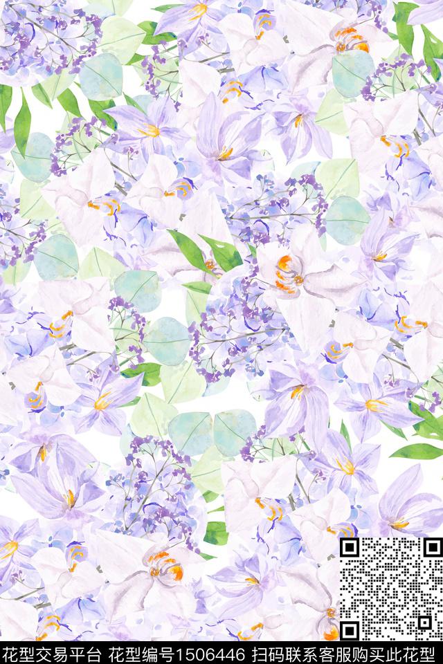 女装花卉小碎花数码印花华亿平台下载（图片编号: 1506446） - 瓦栏（Walan）