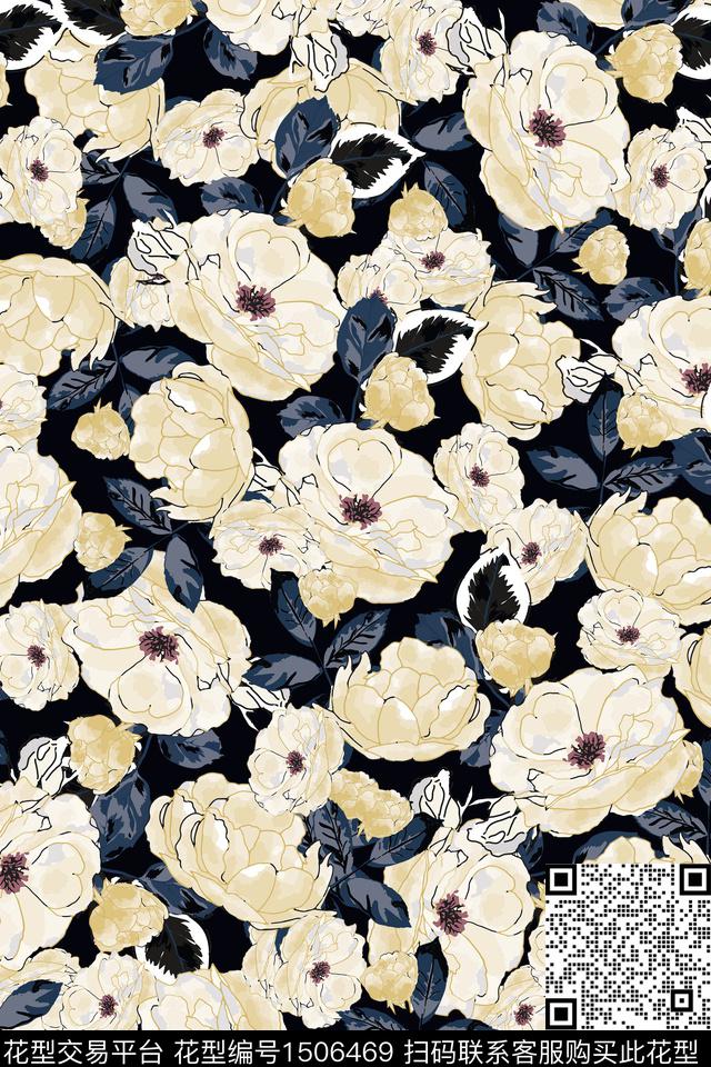 女装花卉小碎花数码印花华亿平台下载（图片编号: 1506469） - 瓦栏（Walan）