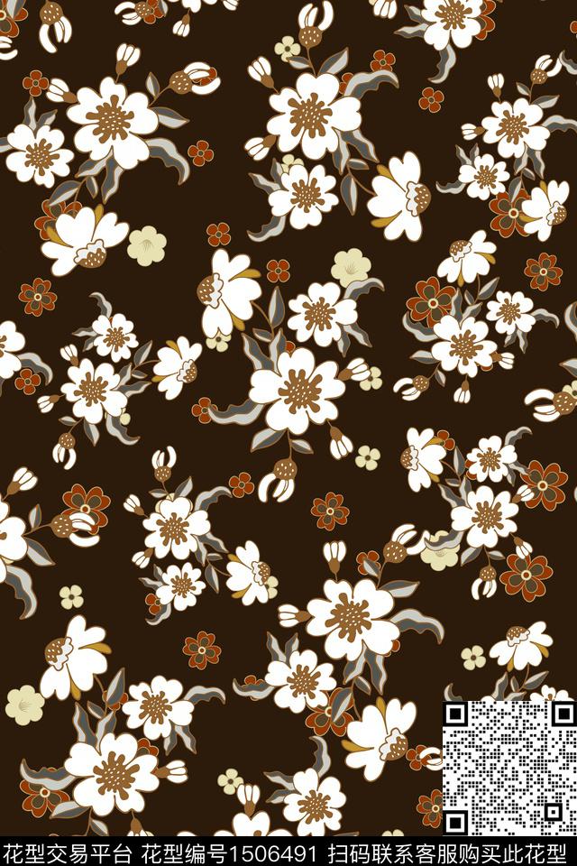 女装花卉小碎花数码印花华亿平台下载（图片编号: 1506491） - 瓦栏（Walan）