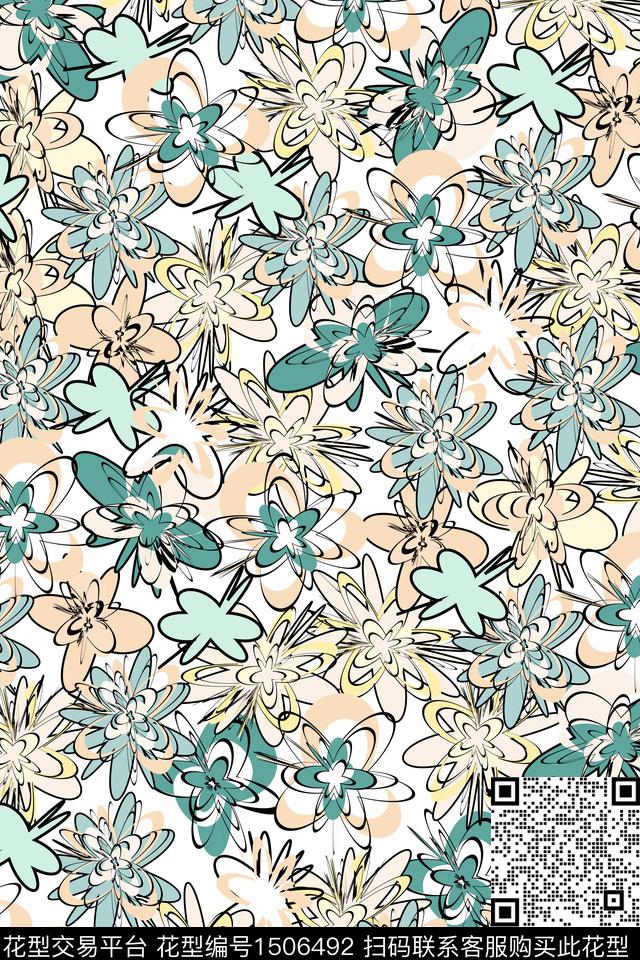 女装花卉小碎花数码印花华亿平台下载（图片编号: 1506492） - 瓦栏（Walan）