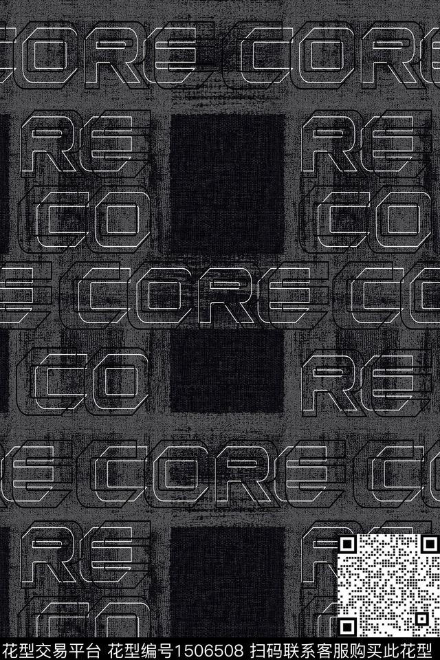 字母格子男装数码印花华亿平台下载（图片编号: 1506508） - 瓦栏（Walan）