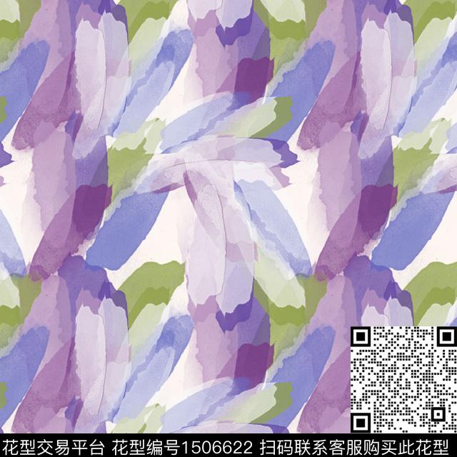 肌理笔触抽象数码印花华亿平台下载（图片编号: 1506622） - 瓦栏（Walan）