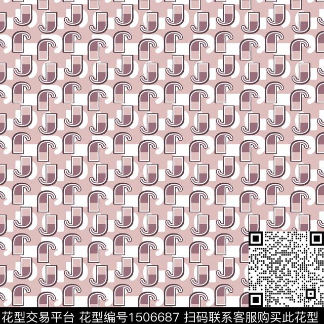 几何简约大牌风传统印花华亿平台下载（图片编号: 1506687） - 瓦栏（Walan）