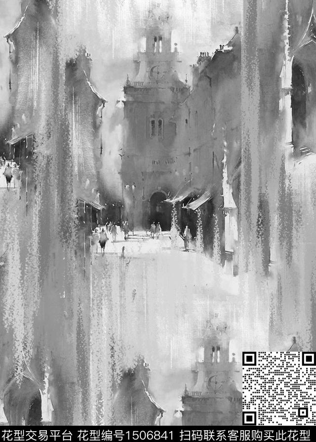 水彩肌理抽象传统印花华亿平台下载（图片编号: 1506841） - 瓦栏（Walan）