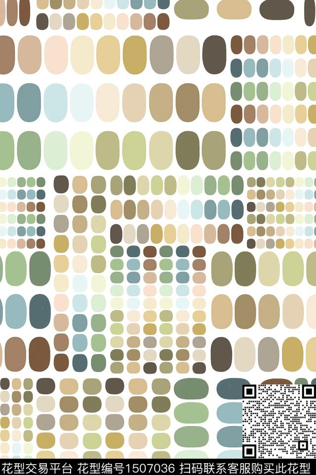 几何真丝数码印花华亿平台下载（图片编号: 1507036） - 瓦栏（Walan）