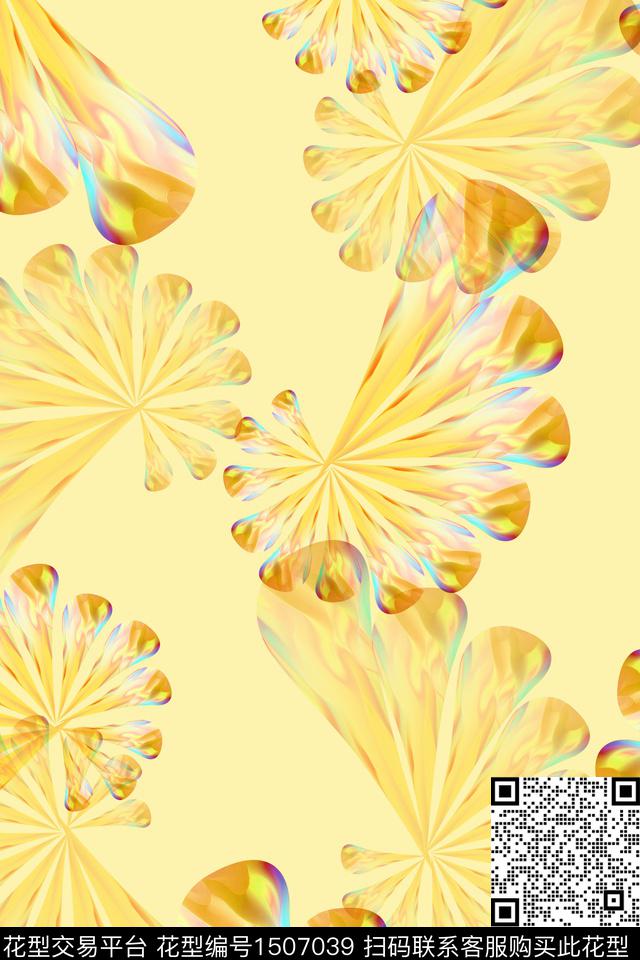 肌理大牌风抽象数码印花华亿平台下载（图片编号: 1507039） - 瓦栏（Walan）