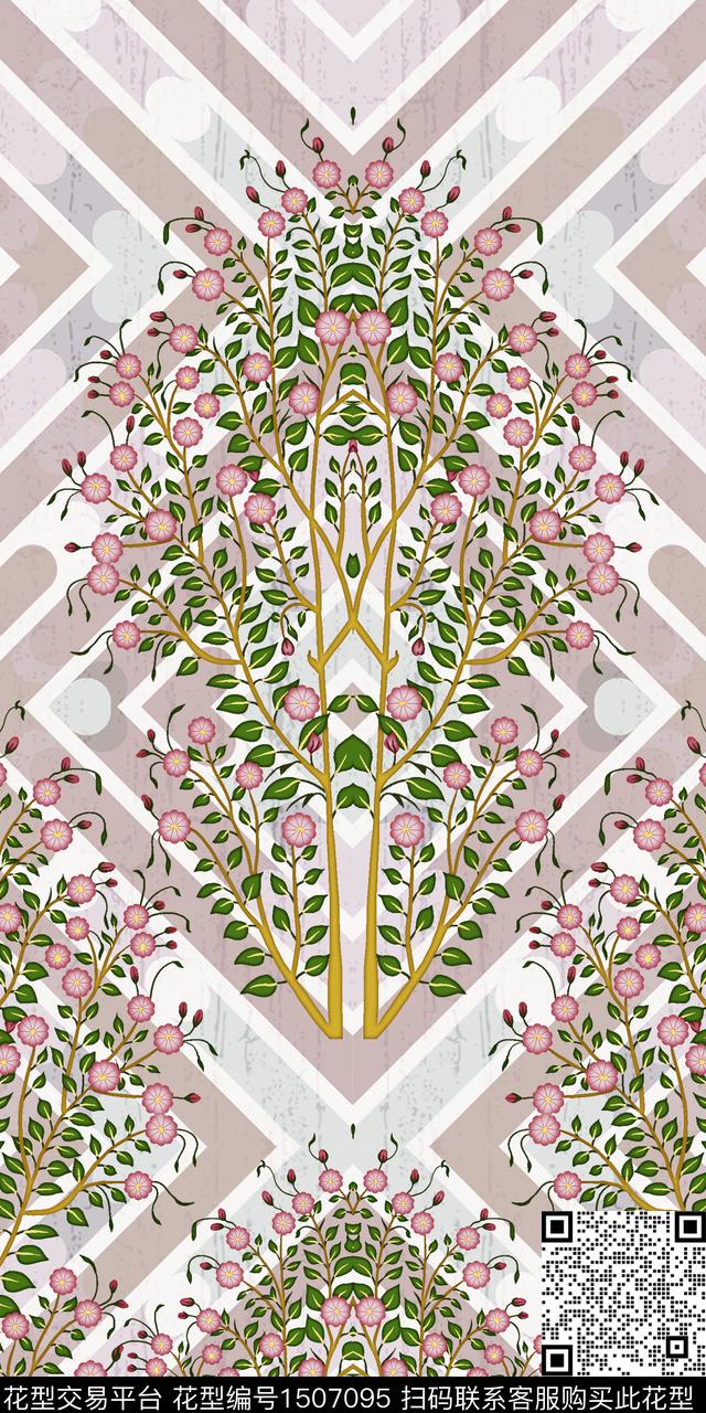 女装定位花花卉洋阳--定位传统印花华亿平台下载（图片编号: 1507095） - 瓦栏（Walan）