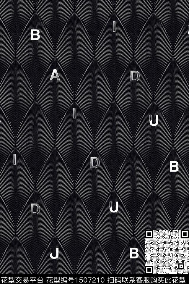 字母几何男装数码印花华亿平台下载（图片编号: 1507210） - 瓦栏（Walan）