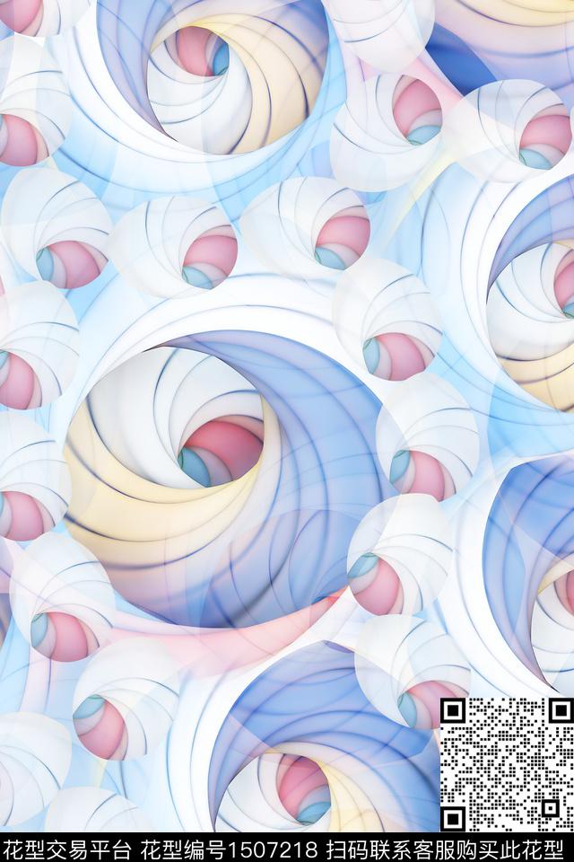 大牌风抽象小清新数码印花华亿平台下载（图片编号: 1507218） - 瓦栏（Walan）