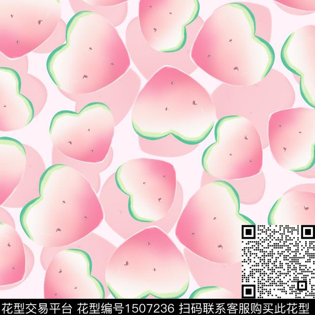 渐变水果小清新数码印花华亿平台下载（图片编号: 1507236） - 瓦栏（Walan）