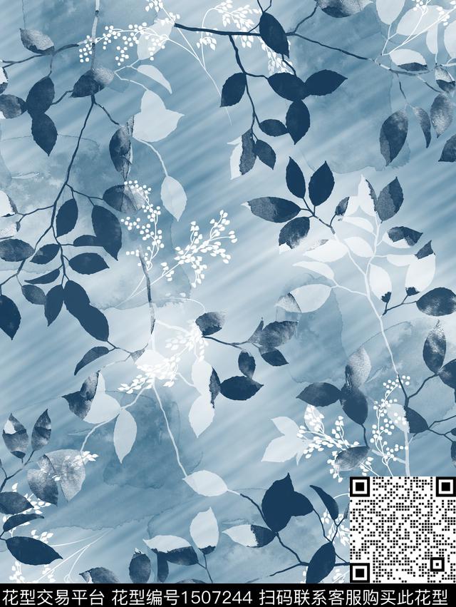 连衣裙女装花卉数码印花华亿平台下载（图片编号: 1507244） - 瓦栏（Walan）