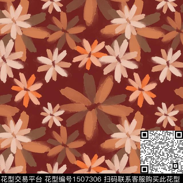 花卉手绘小碎花传统印花华亿平台下载（图片编号: 1507306） - 瓦栏（Walan）