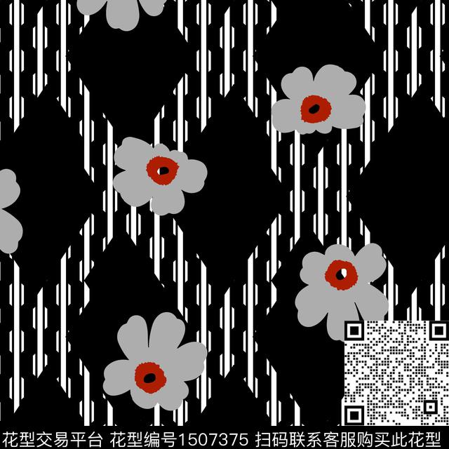 绿植树叶几何数码华亿平台数码印花华亿平台下载（图片编号: 1507375） - 瓦栏（Walan）