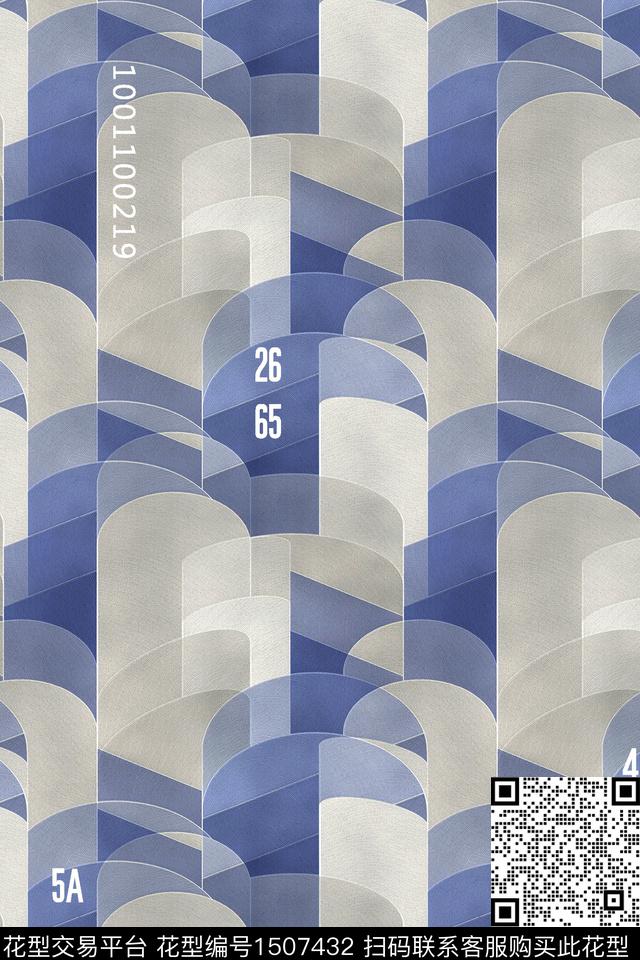 字母几何男装数码印花华亿平台下载（图片编号: 1507432） - 瓦栏（Walan）