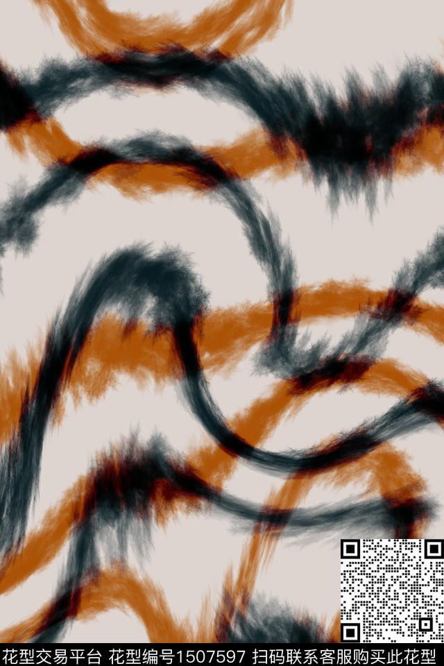 肌理抽象艺术数码印花华亿平台下载（图片编号: 1507597） - 瓦栏（Walan）