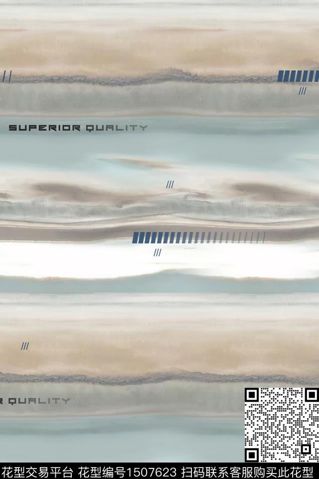 字母渐变男装数码印花华亿平台下载（图片编号: 1507623） - 瓦栏（Walan）