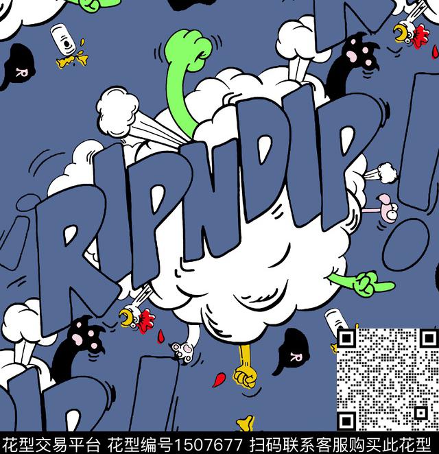 字母卡通动物趣味传统印花华亿平台下载（图片编号: 1507677） - 瓦栏（Walan）