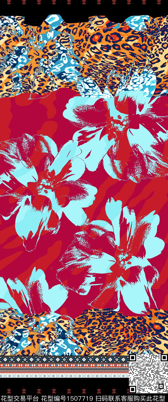 渐变抽象条纹数码印花华亿平台下载（图片编号: 1507719） - 瓦栏（Walan）