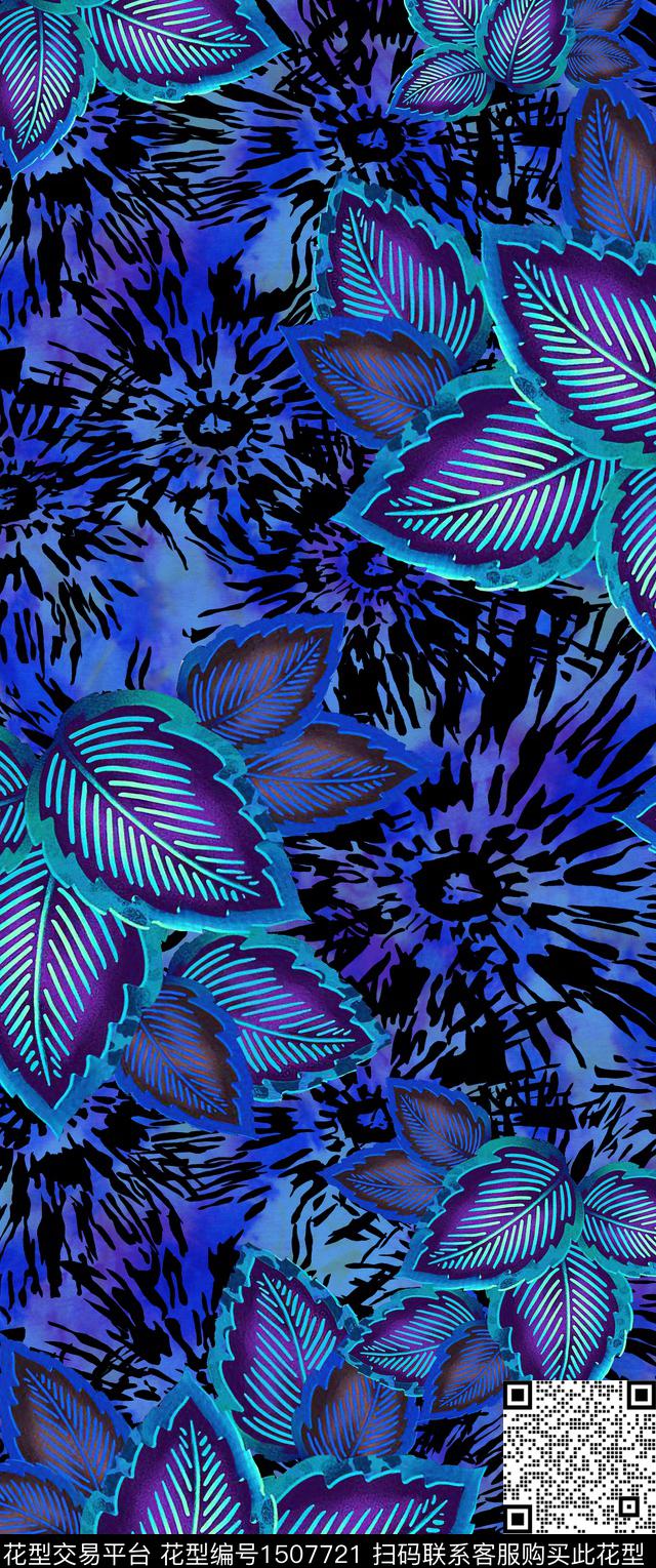 渐变抽象条纹数码印花华亿平台下载（图片编号: 1507721） - 瓦栏（Walan）