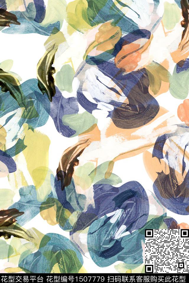 肌理抽象小清新数码印花华亿平台下载（图片编号: 1507779） - 瓦栏（Walan）