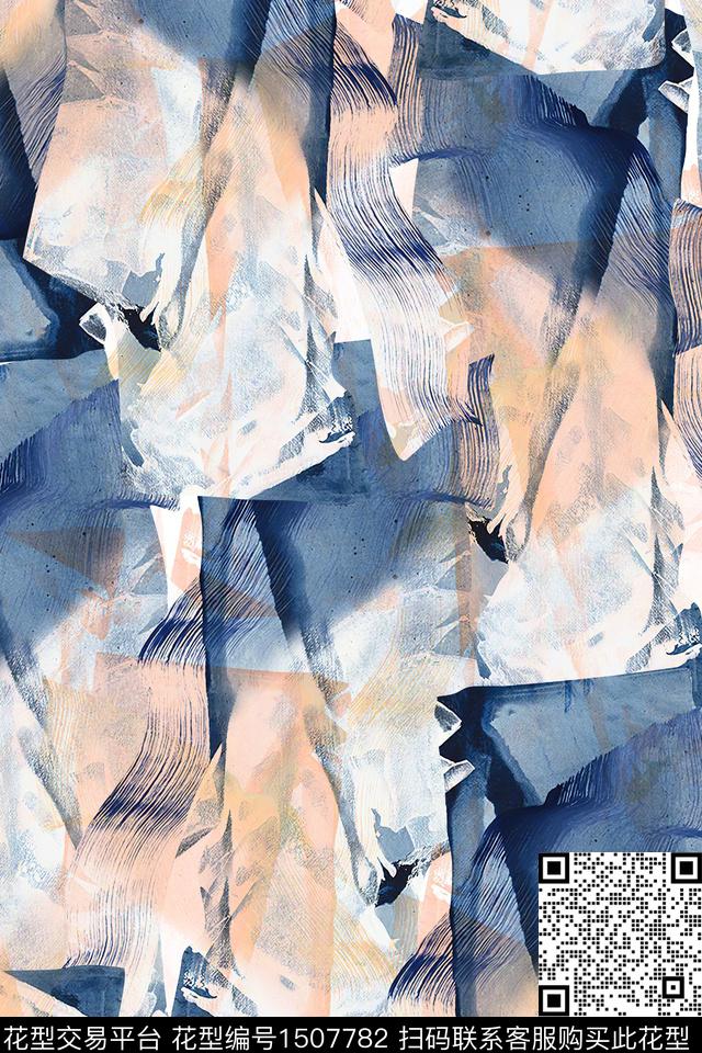 肌理抽象小清新数码印花华亿平台下载（图片编号: 1507782） - 瓦栏（Walan）