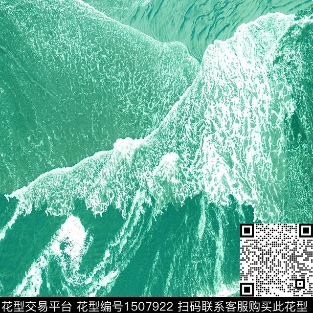 肌理羽绒服海浪数码印花华亿平台下载（图片编号: 1507922） - 瓦栏（Walan）