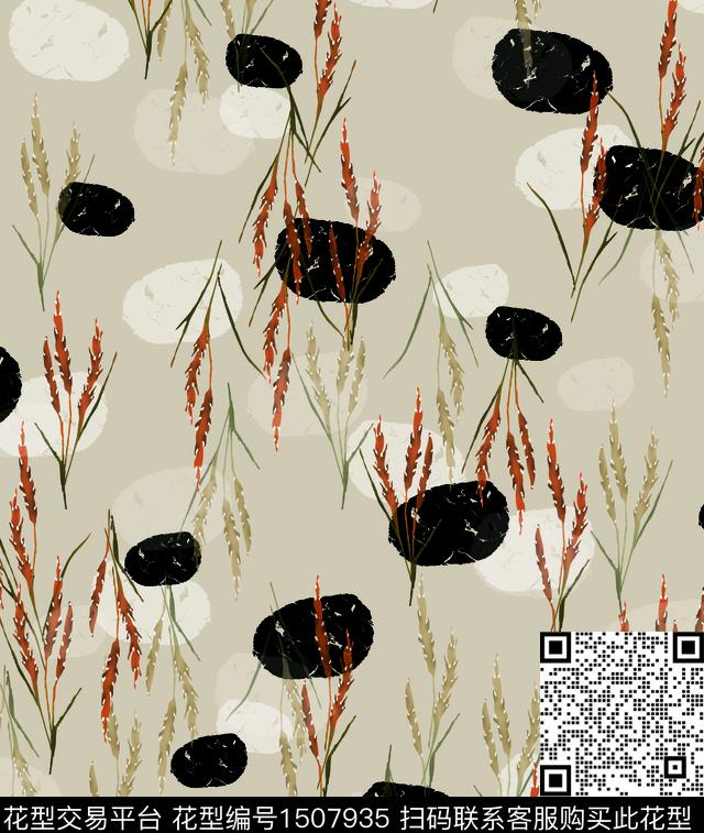 连衣裙女装花卉数码印花华亿平台下载（图片编号: 1507935） - 瓦栏（Walan）