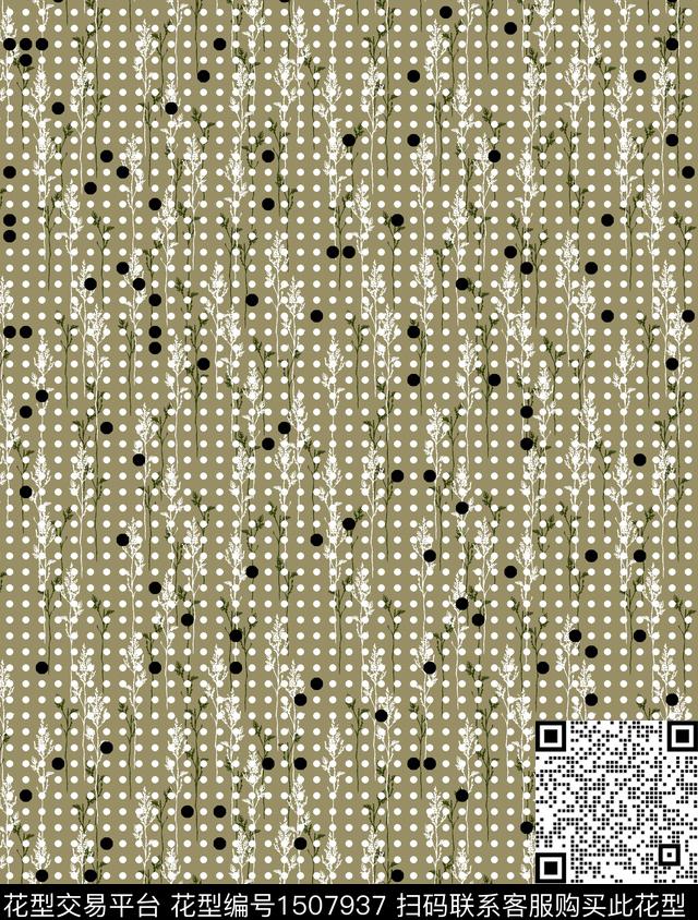 连衣裙女装波点数码印花华亿平台下载（图片编号: 1507937） - 瓦栏（Walan）