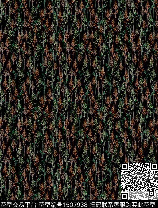 连衣裙女装花卉数码印花华亿平台下载（图片编号: 1507938） - 瓦栏（Walan）