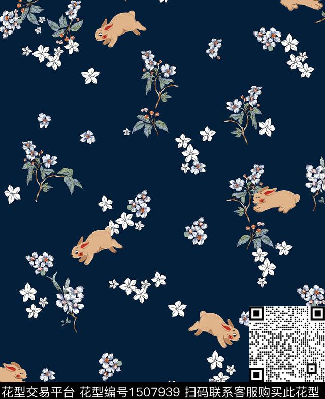 连衣裙女装花卉数码印花华亿平台下载（图片编号: 1507939） - 瓦栏（Walan）